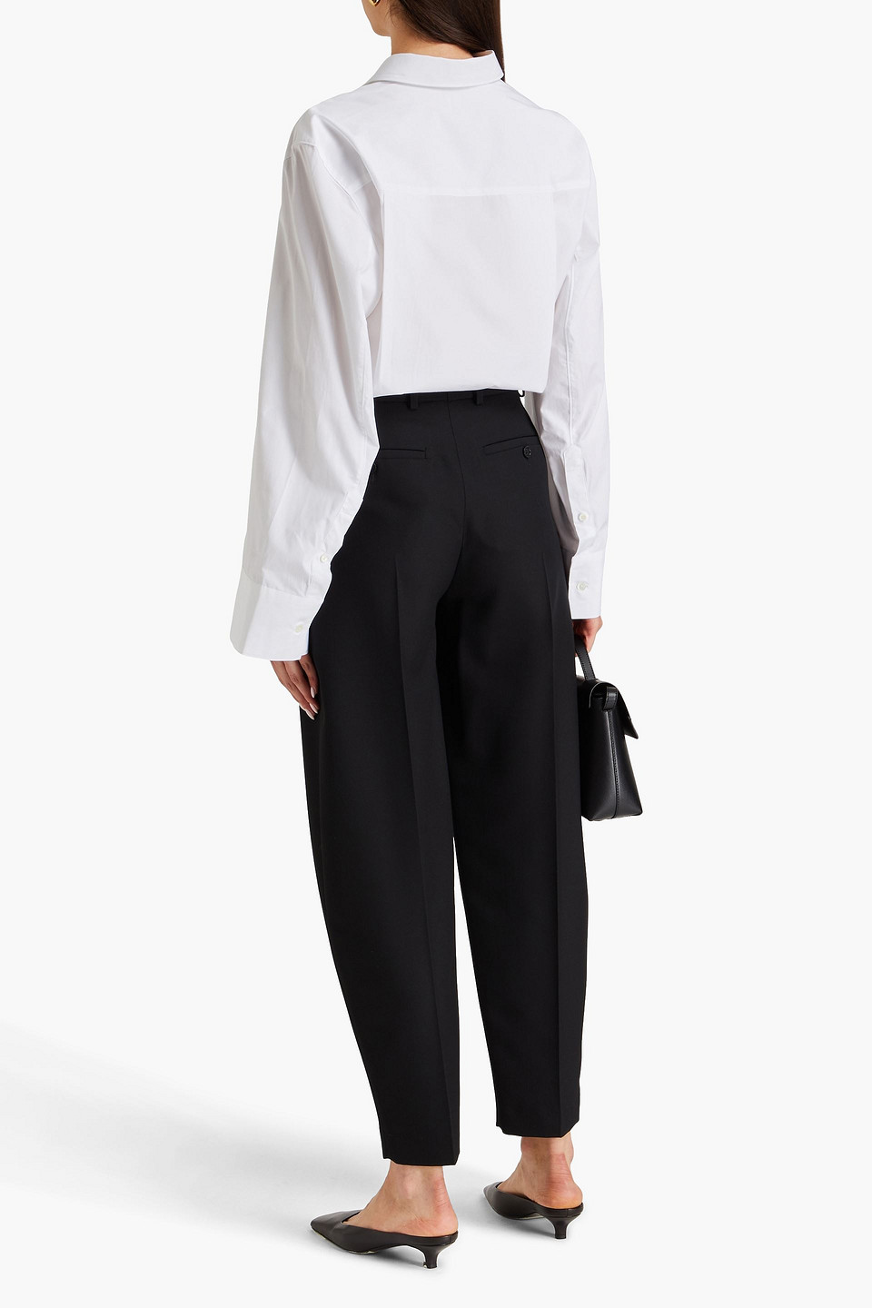 Totême Grain De Poudre Tapered Pants In Black