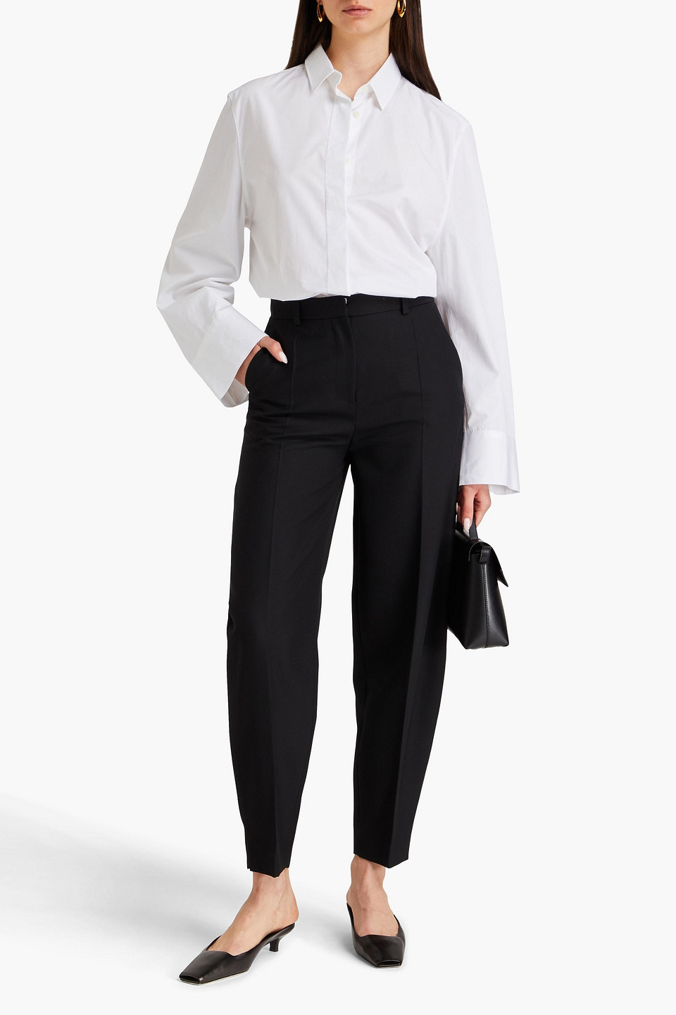 Totême Grain De Poudre Tapered Pants In Black