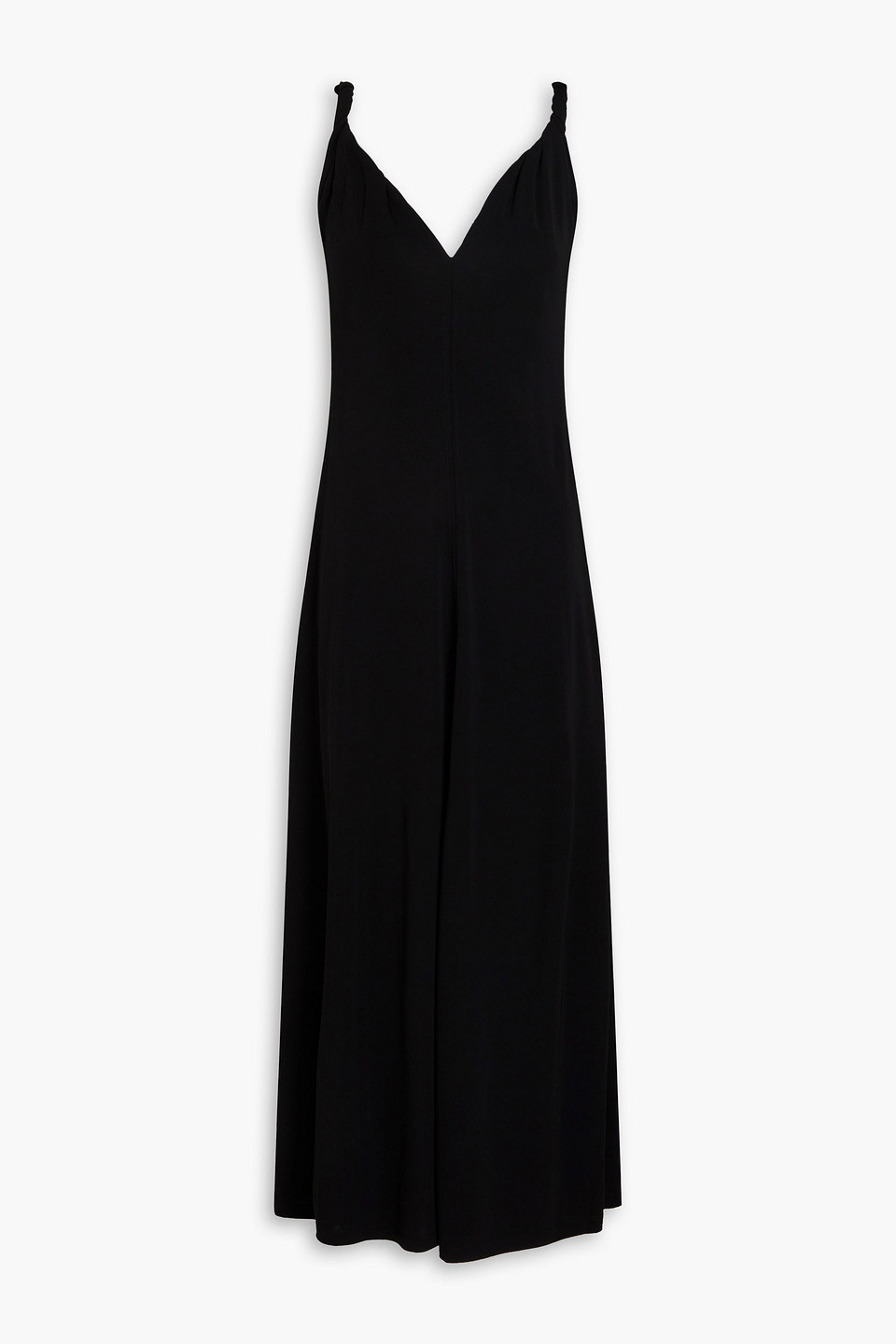Totême Twisted Jersey Midi Dress In Black