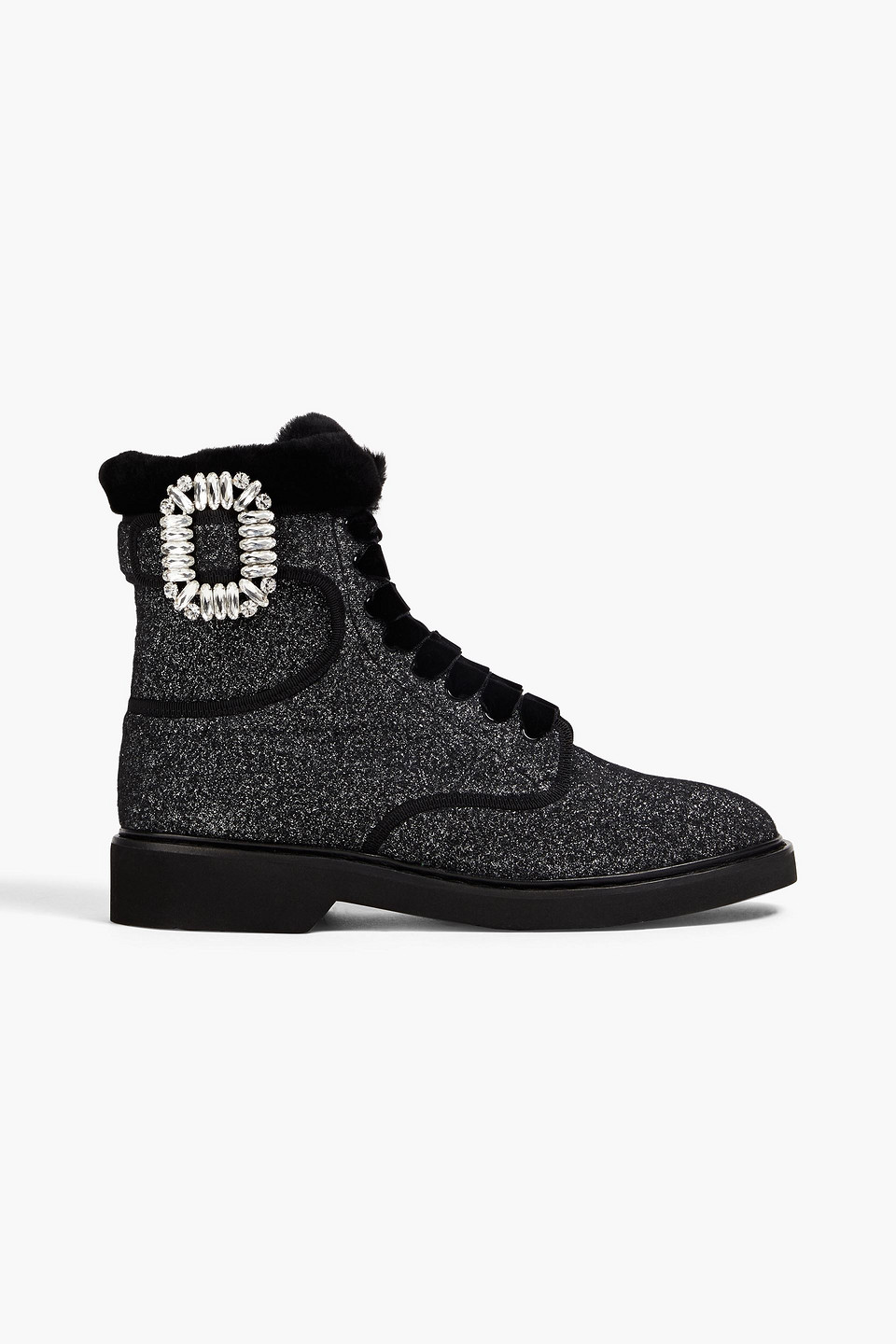Viv' Rangers 45 shearling-lined lamé ankle boots