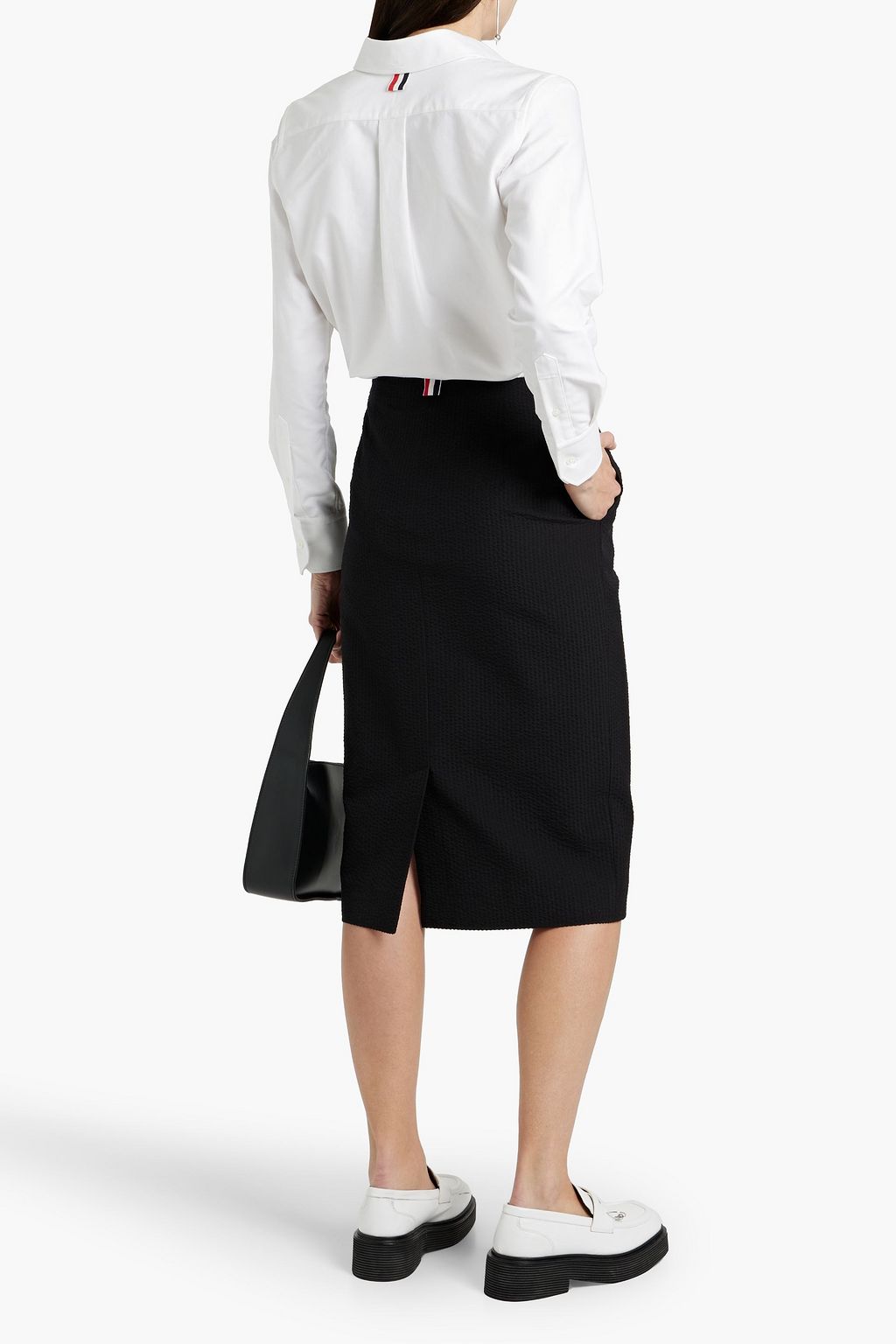 THOM BROWNE Cashmere midi skirt