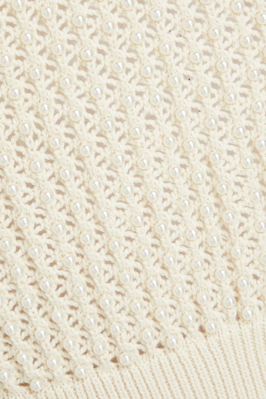 TOTEME Faux pearl-embellished cotton vest