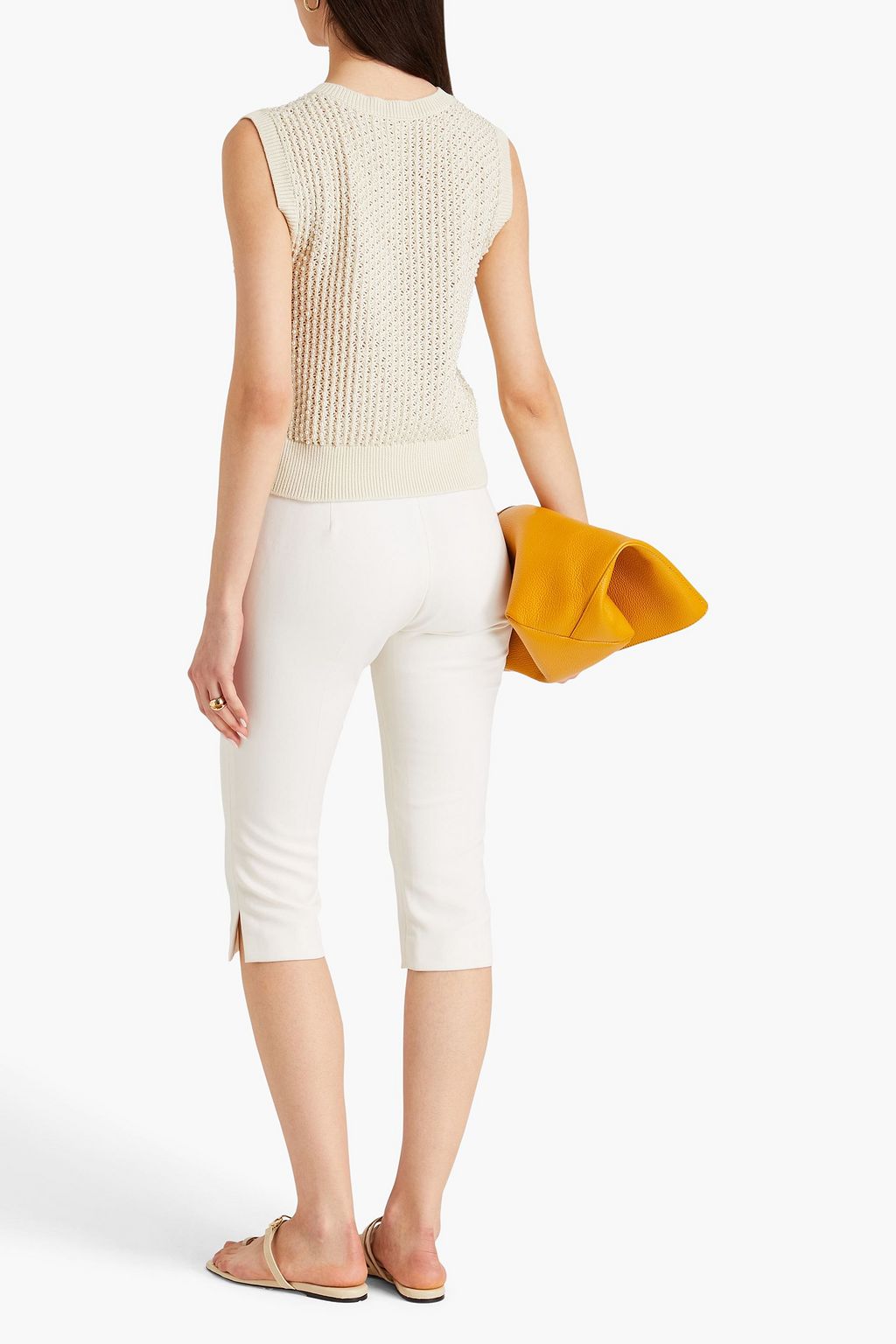 TOTEME Faux pearl-embellished cotton vest
