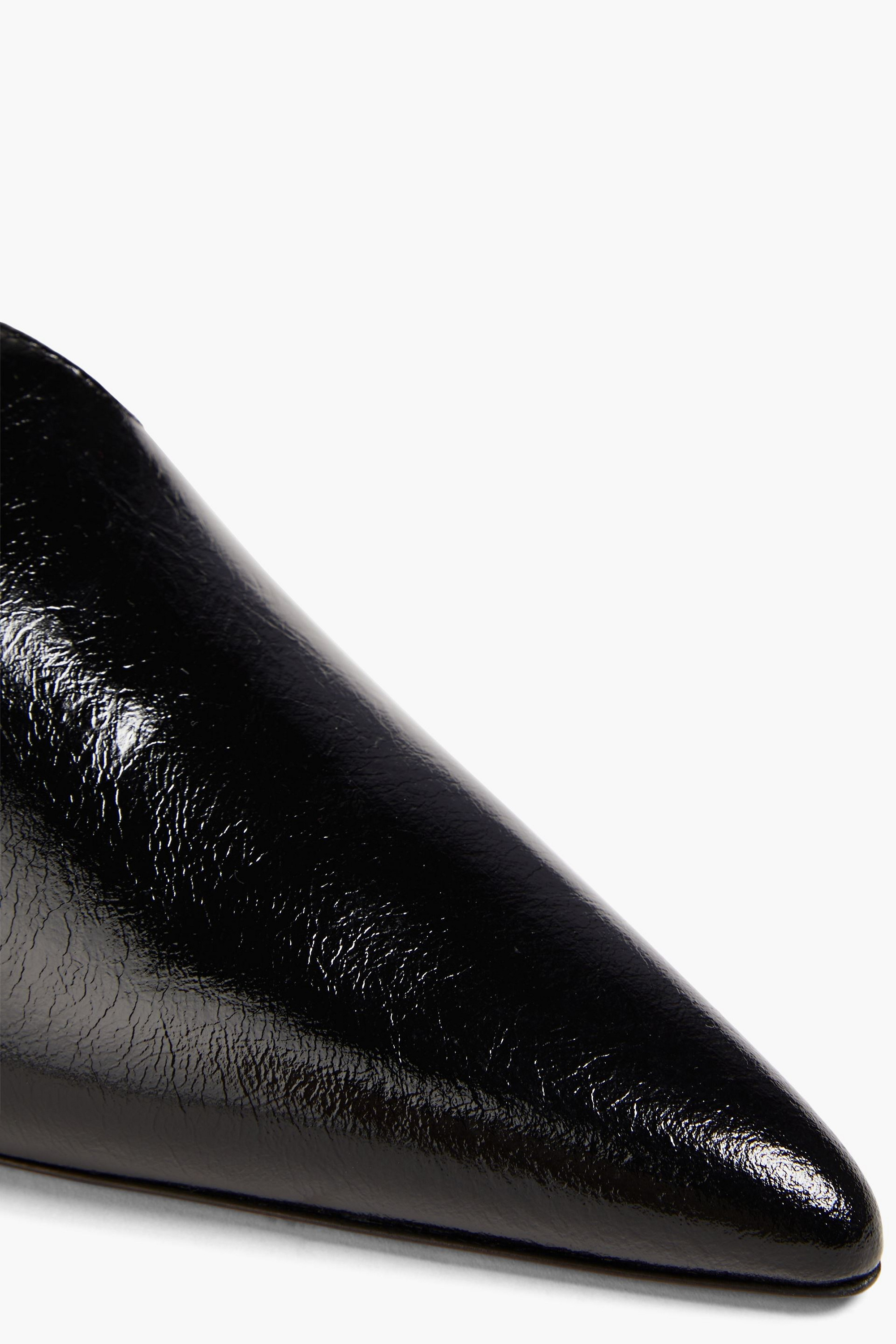 TOTEME Pencil crinkled patent-leather mules