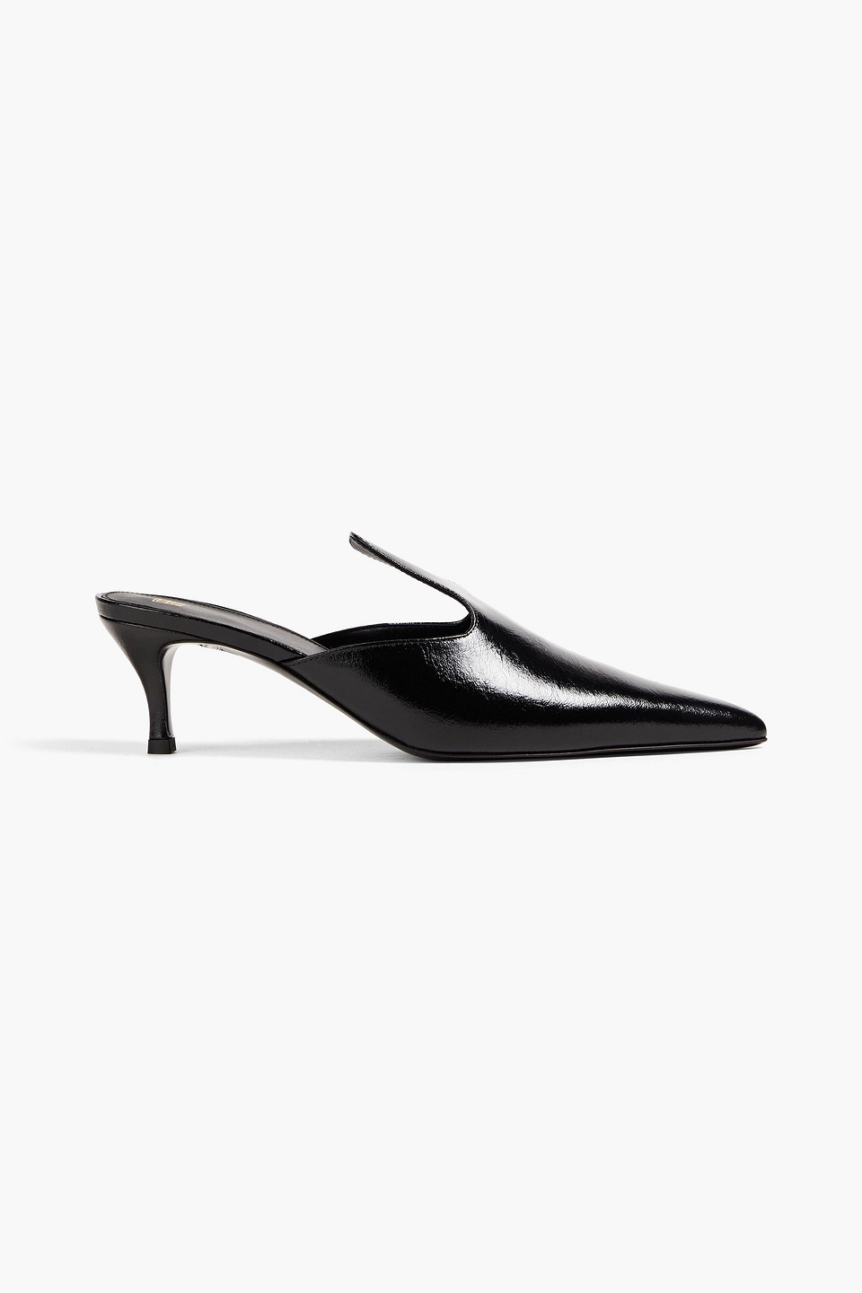 Totême Pencil crinkled patent-leather mules