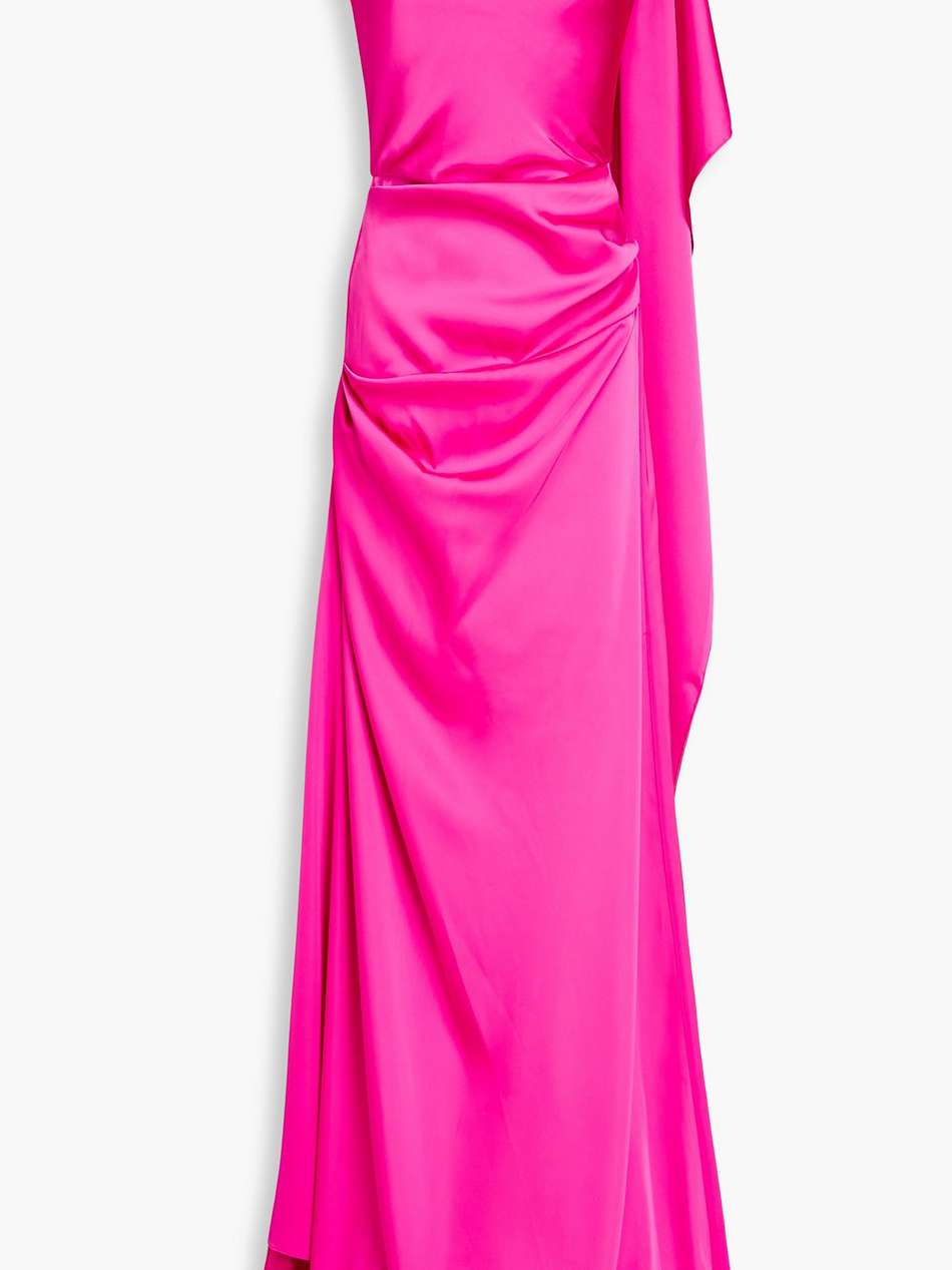 cora draped satin gown