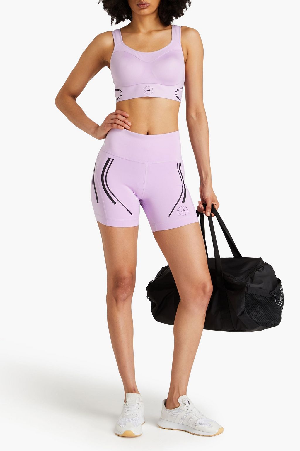 ADIDAS BY STELLA MCCARTNEY حمالة صدر رياضية مصنوعة من نسيج مطاطي ومزينة بطبعات