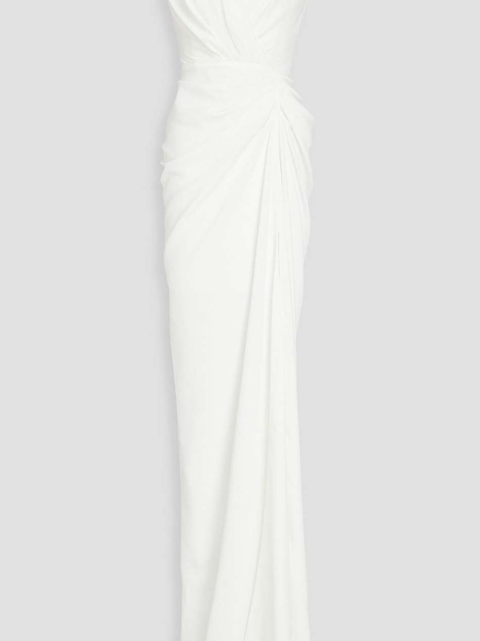 draped crepe gown