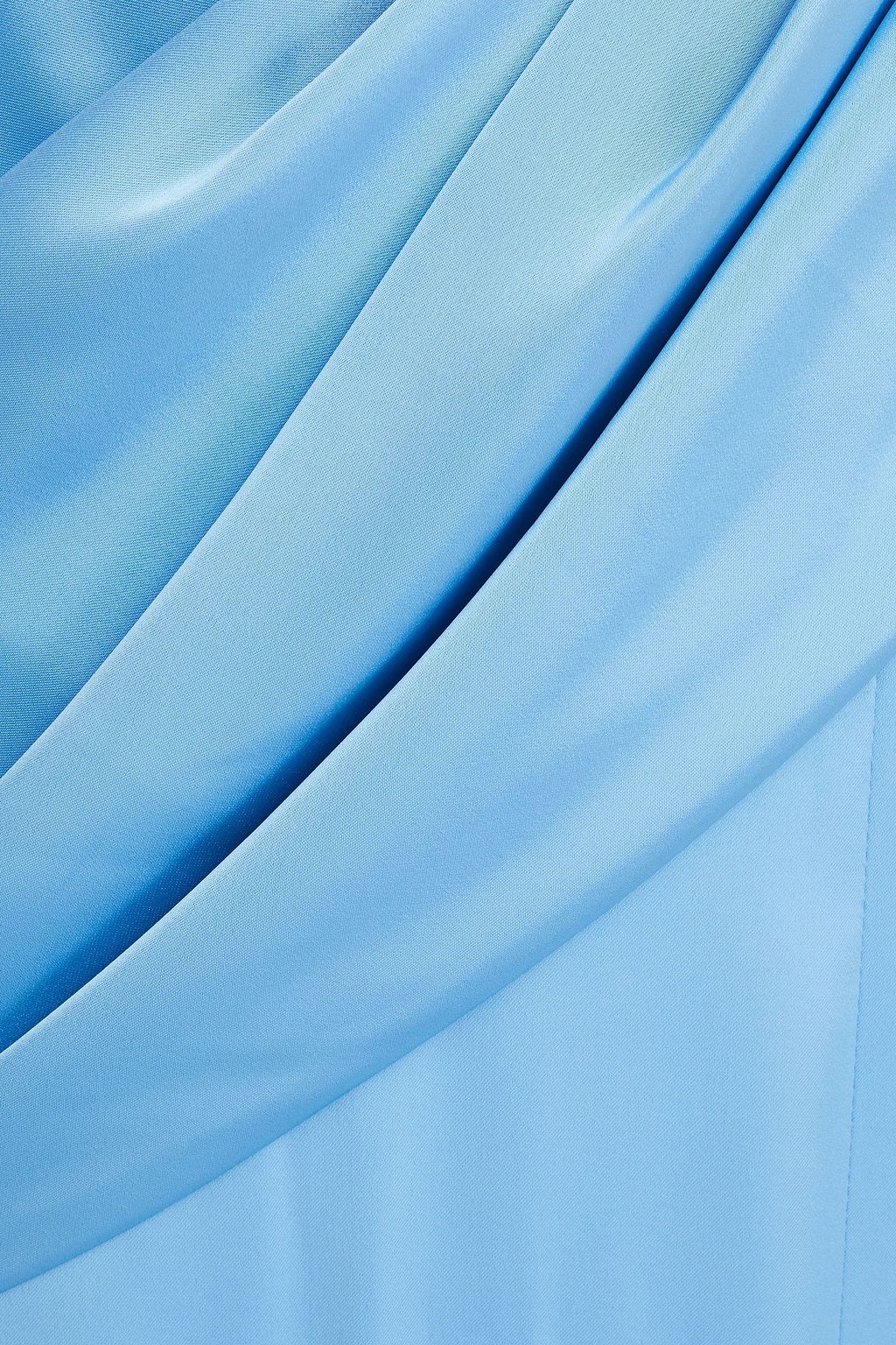 RHEA COSTA Draped pleated satin gown