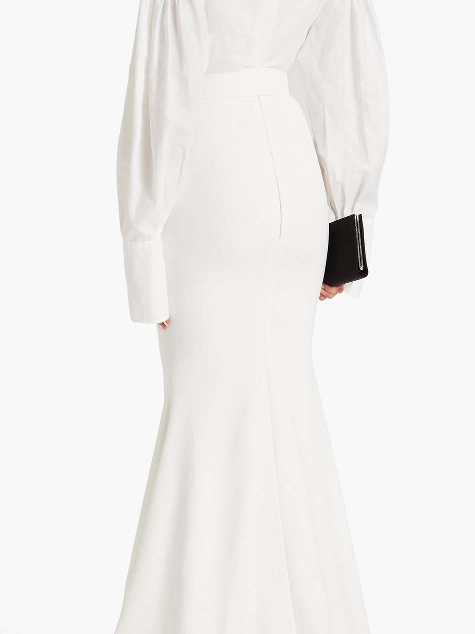 gianna pleated satin-crepe gown