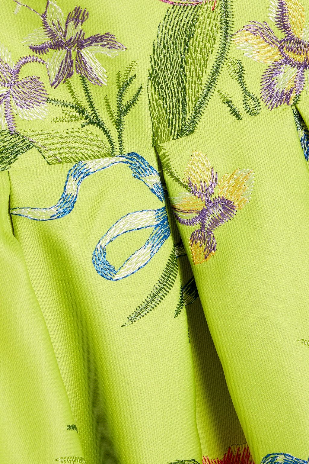 MARCHESA NOTTE فستان متوسط الطول من الساتان دوشيس بتصميم مطرّز