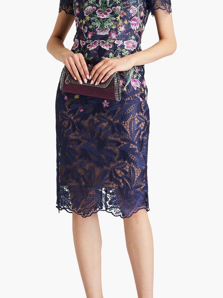 embroidered macramé lace dress