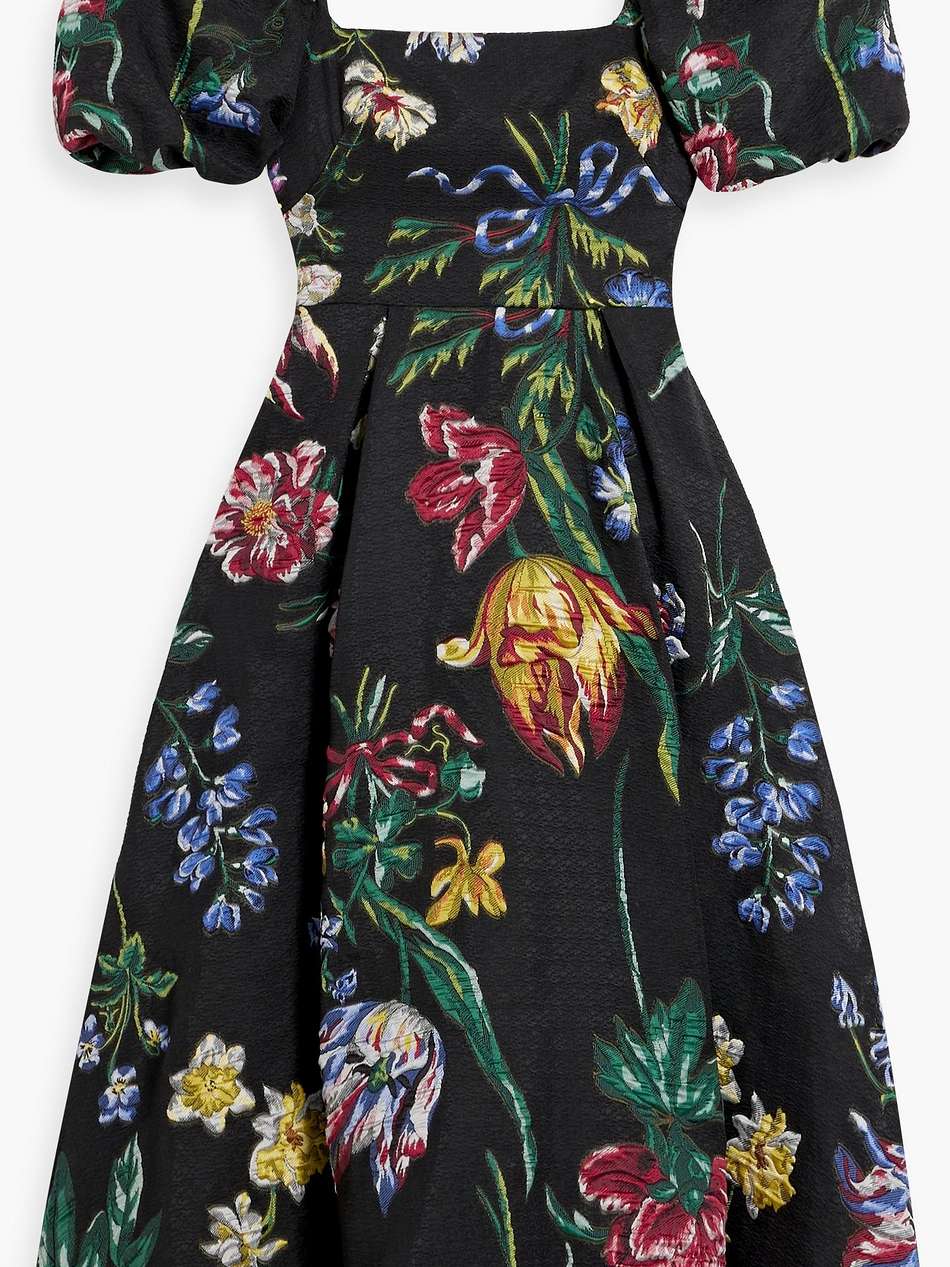brocade midi dress