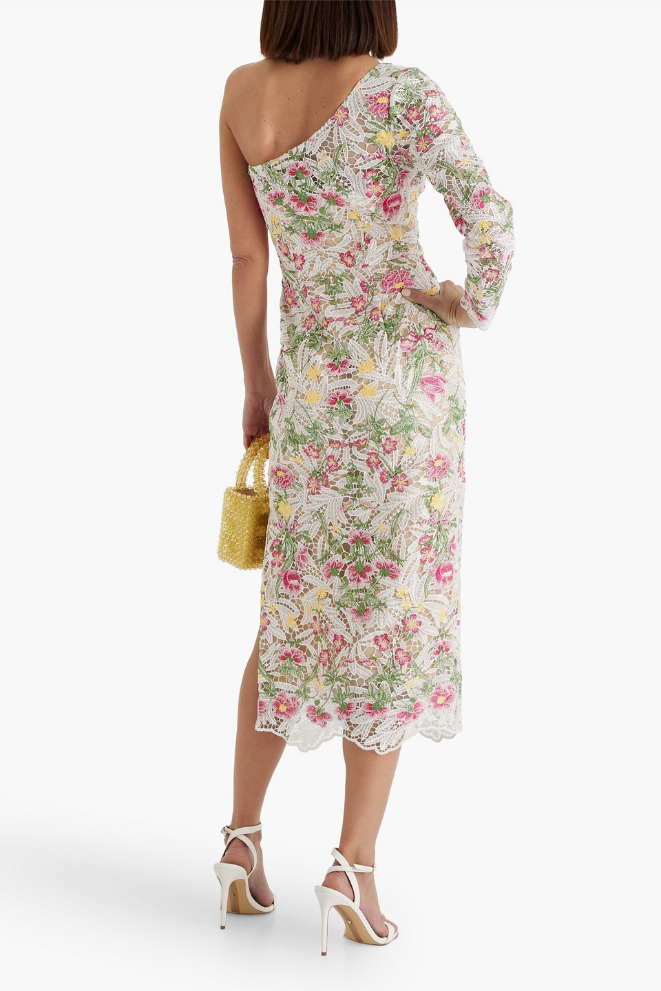 Marchesa Notte Alexis Midi Dress In Multicolor