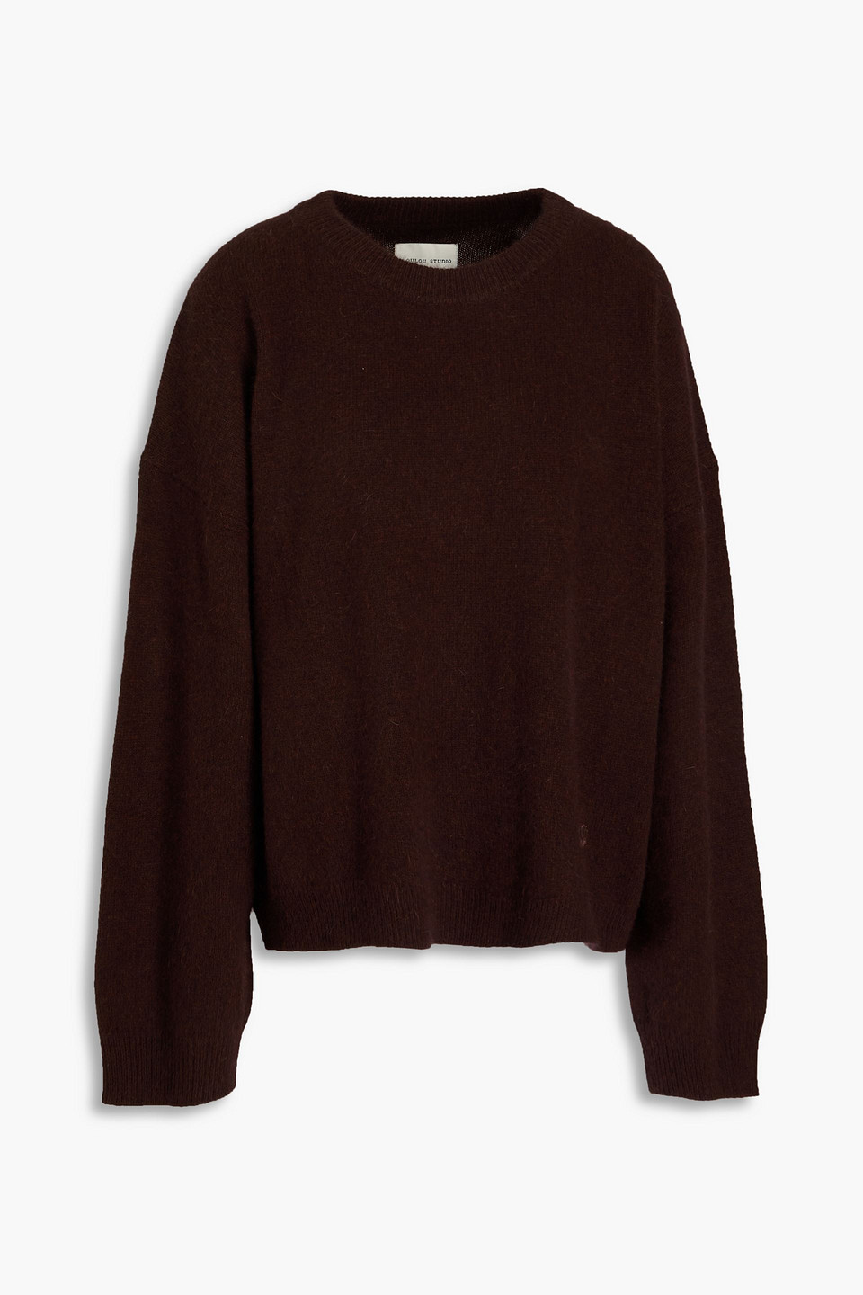 Loulou Studio Ropo Wool Blend Crewneck Sweater In Brown