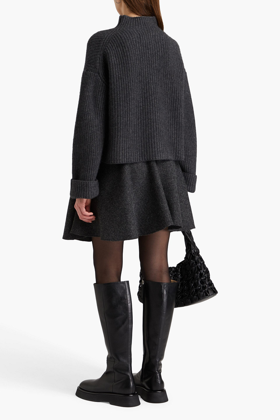 LOULOU STUDIO FARO RIBBED CASHMERE TURTLENECK SWEATER