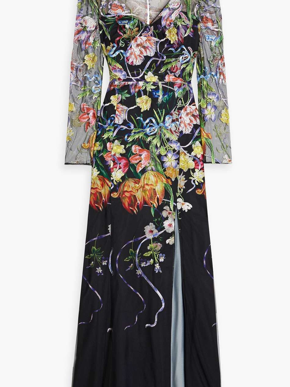 embroidered tulle gown