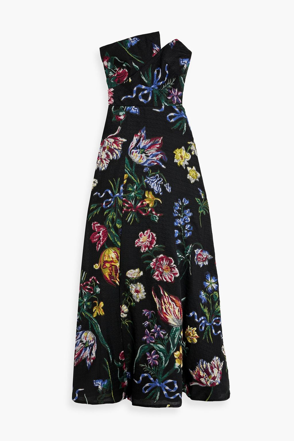 MARCHESA NOTTE Strapless brocade gown THE OUTNET
