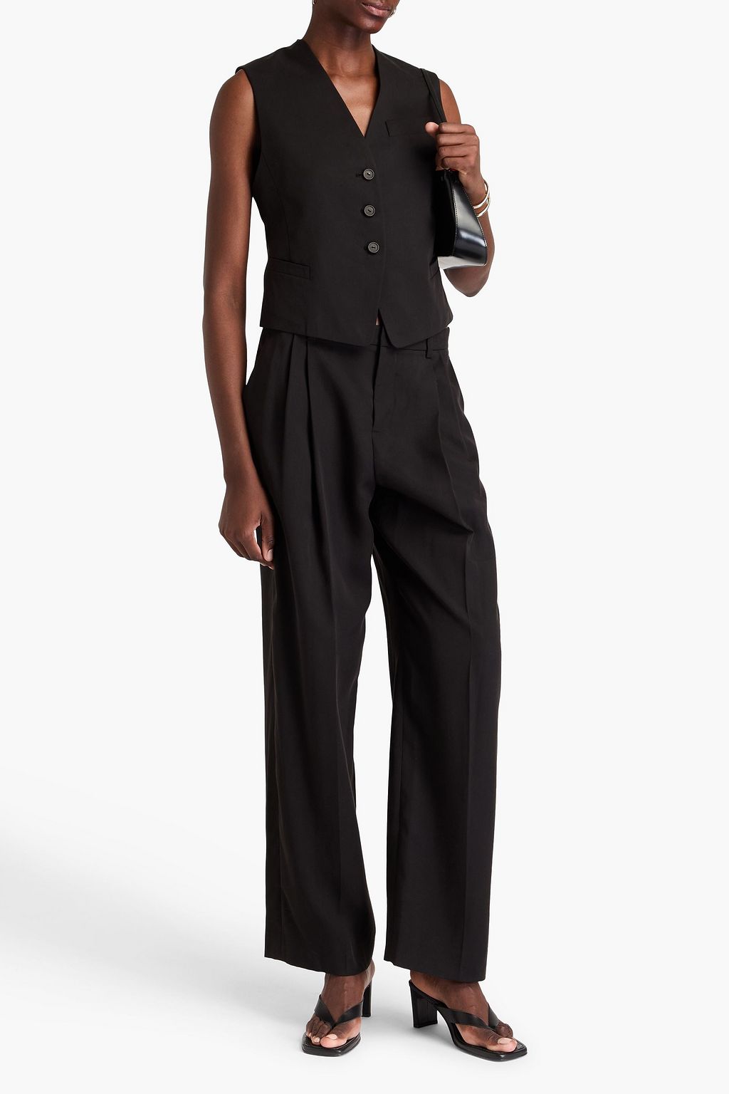 VINCE. TENCEL-blend™ twill vest