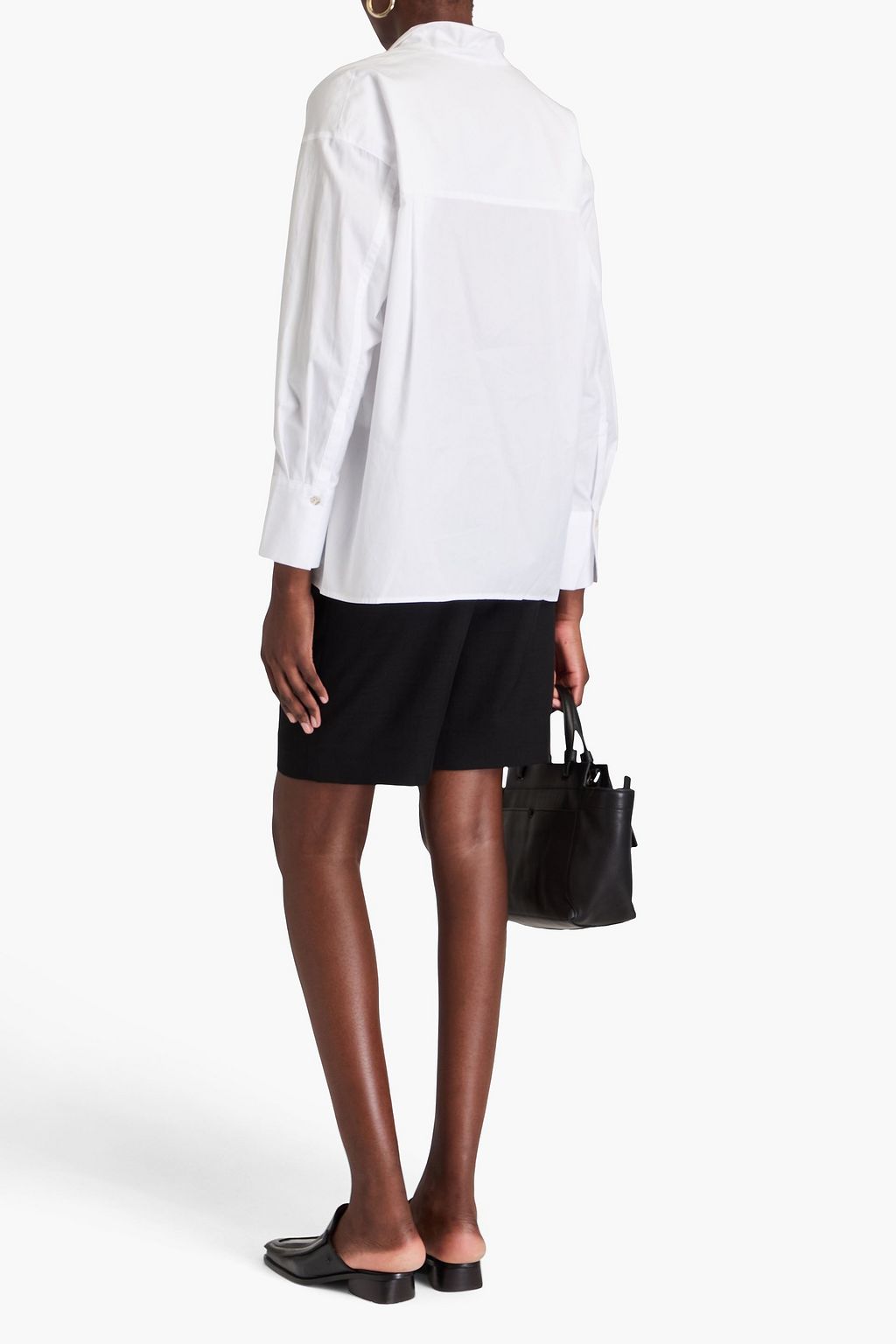 VINCE. Pleated cotton shirt