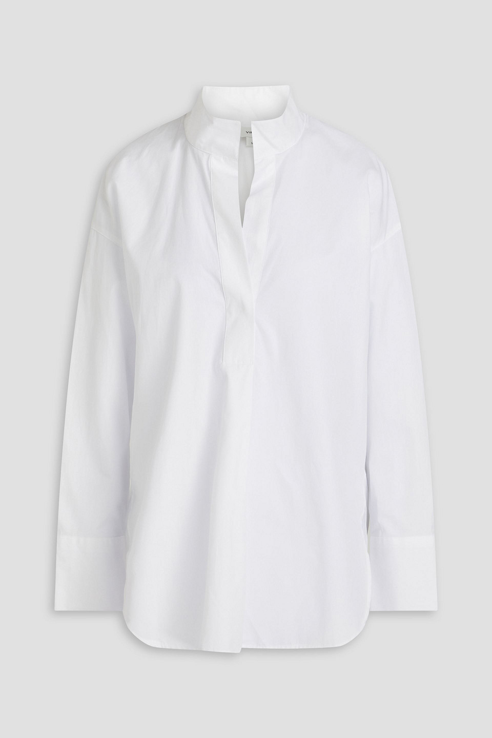 Vince Tie-back Cotton Button-front Shirt In White