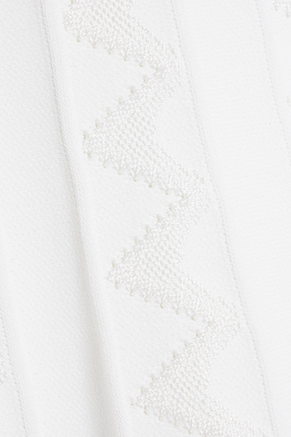 Carolina Herrera Pointelle-knit Dress In White