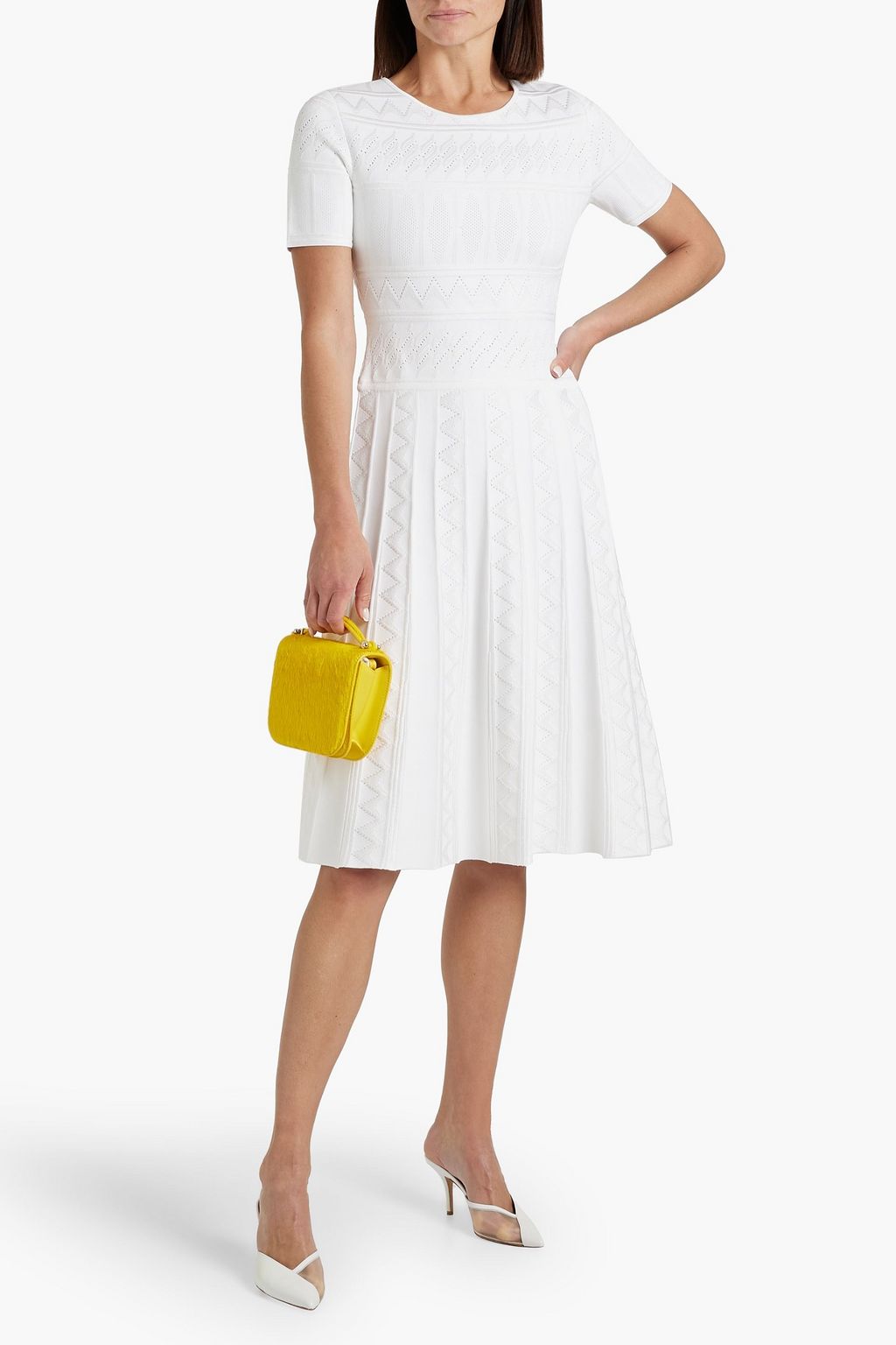 CAROLINA HERRERA Pointelle-knit dress