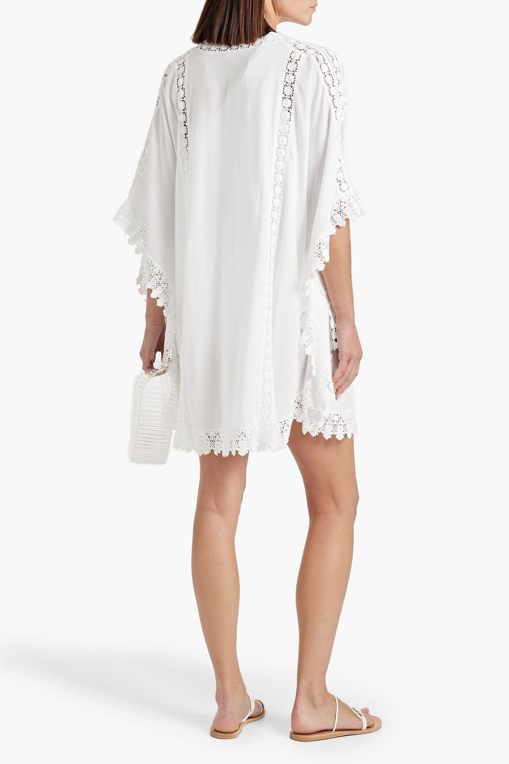 MELISSA ODABASH Cindy crochet-trimmed voile kaftan