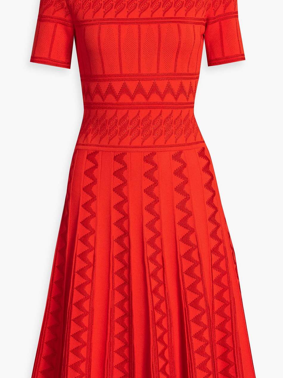 pointelle-knit dress