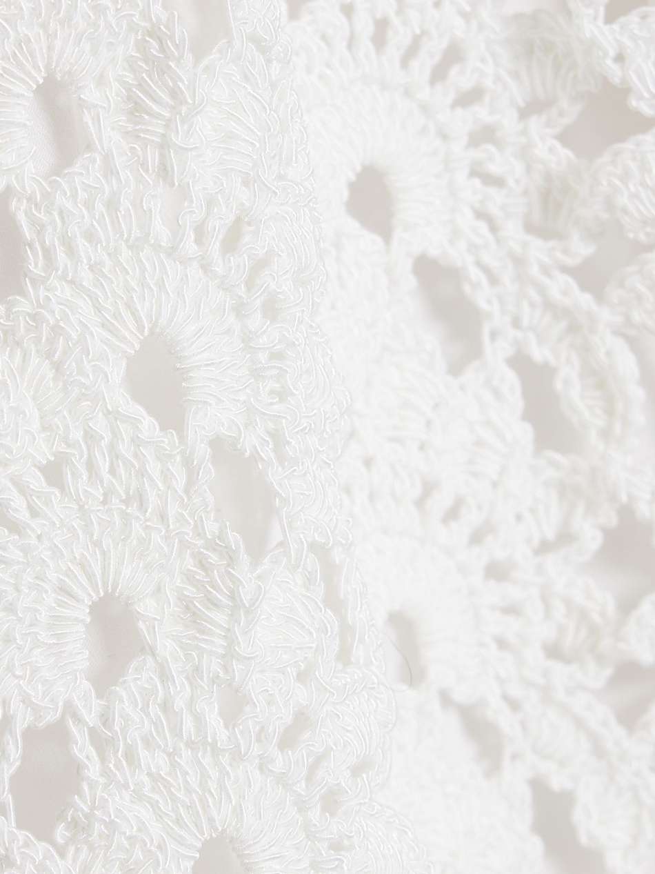 crocheted cotton midi dress
