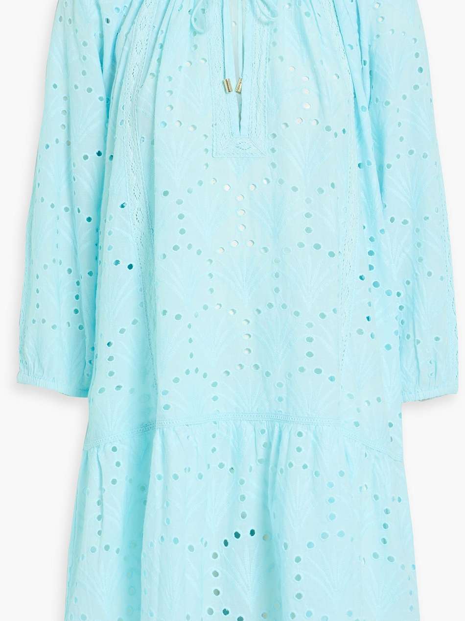 ashley broderie anglaise cotton mini dress
