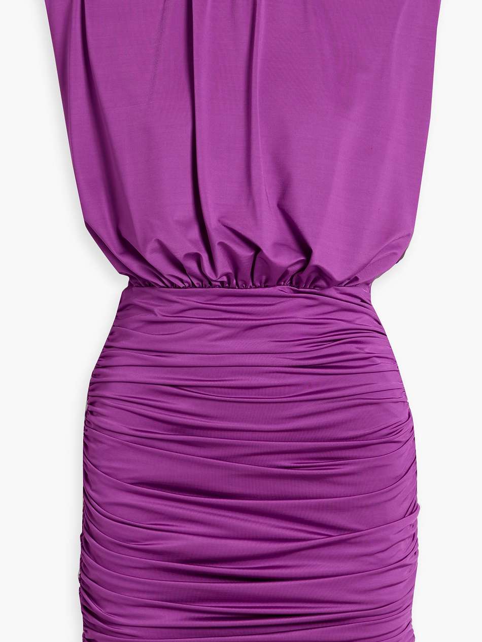 bora ruched stretch-satin mini dress