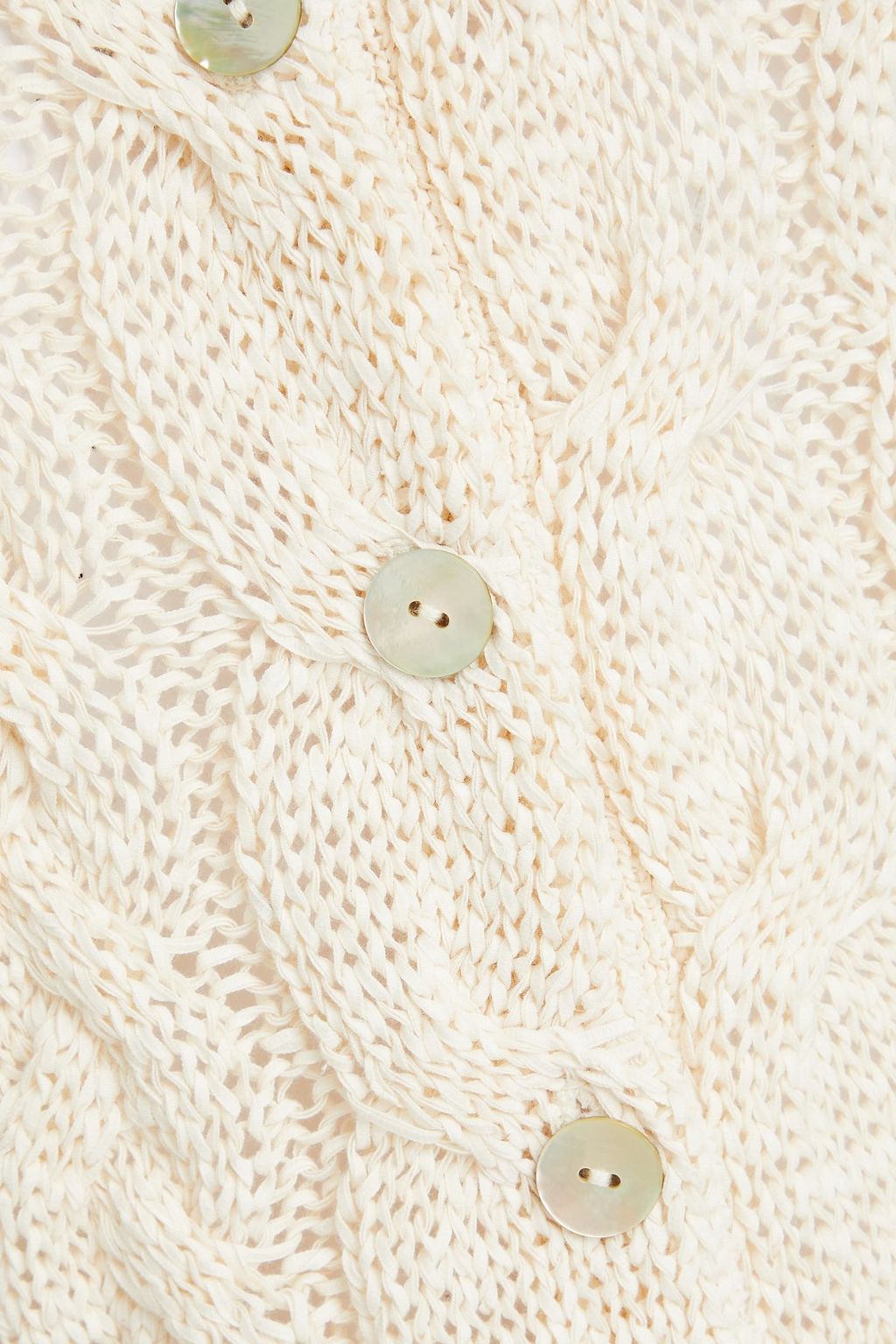 VINCE. Cable-knit cotton-blend cardigan