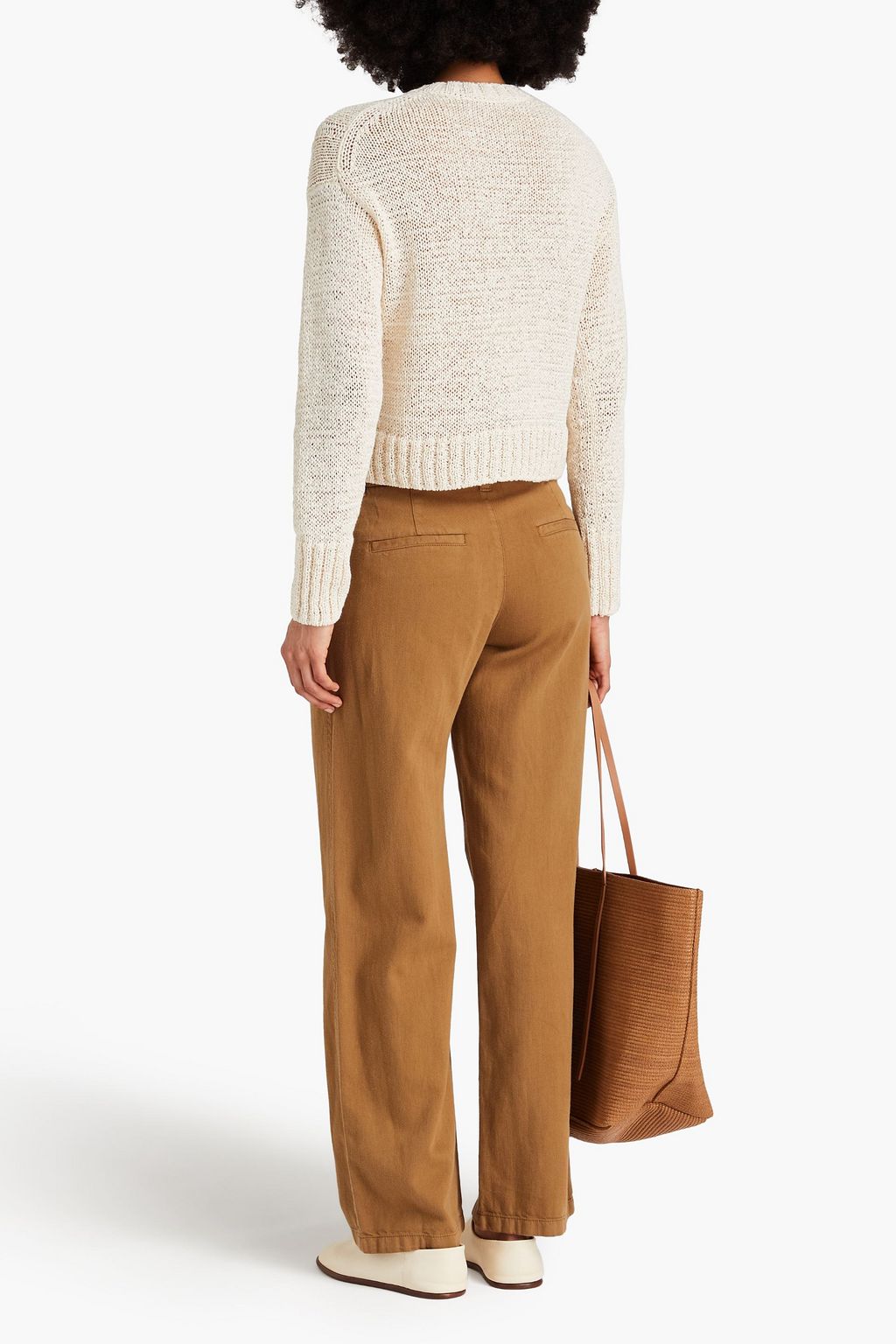 VINCE. Cable-knit cotton-blend cardigan