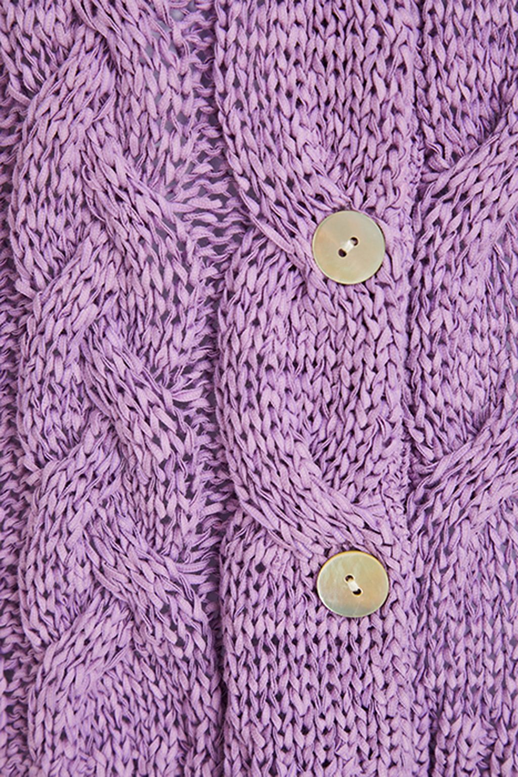 VINCE. Cable-knit cotton-blend cardigan