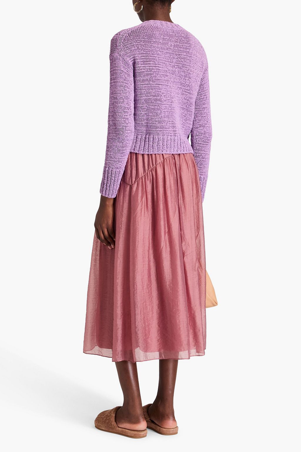 VINCE. Cable-knit cotton-blend cardigan