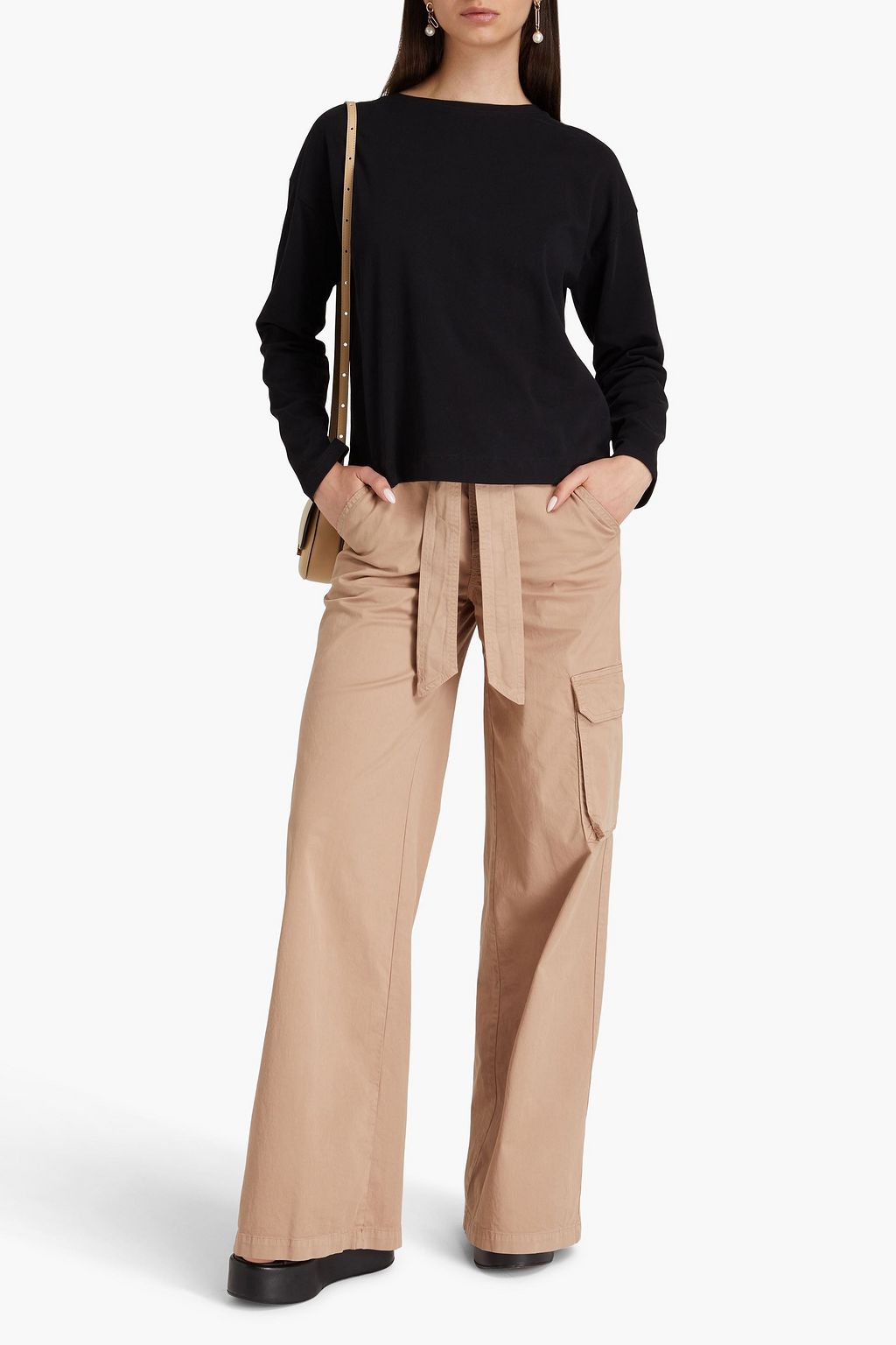 VINCE. Cotton-jersey top