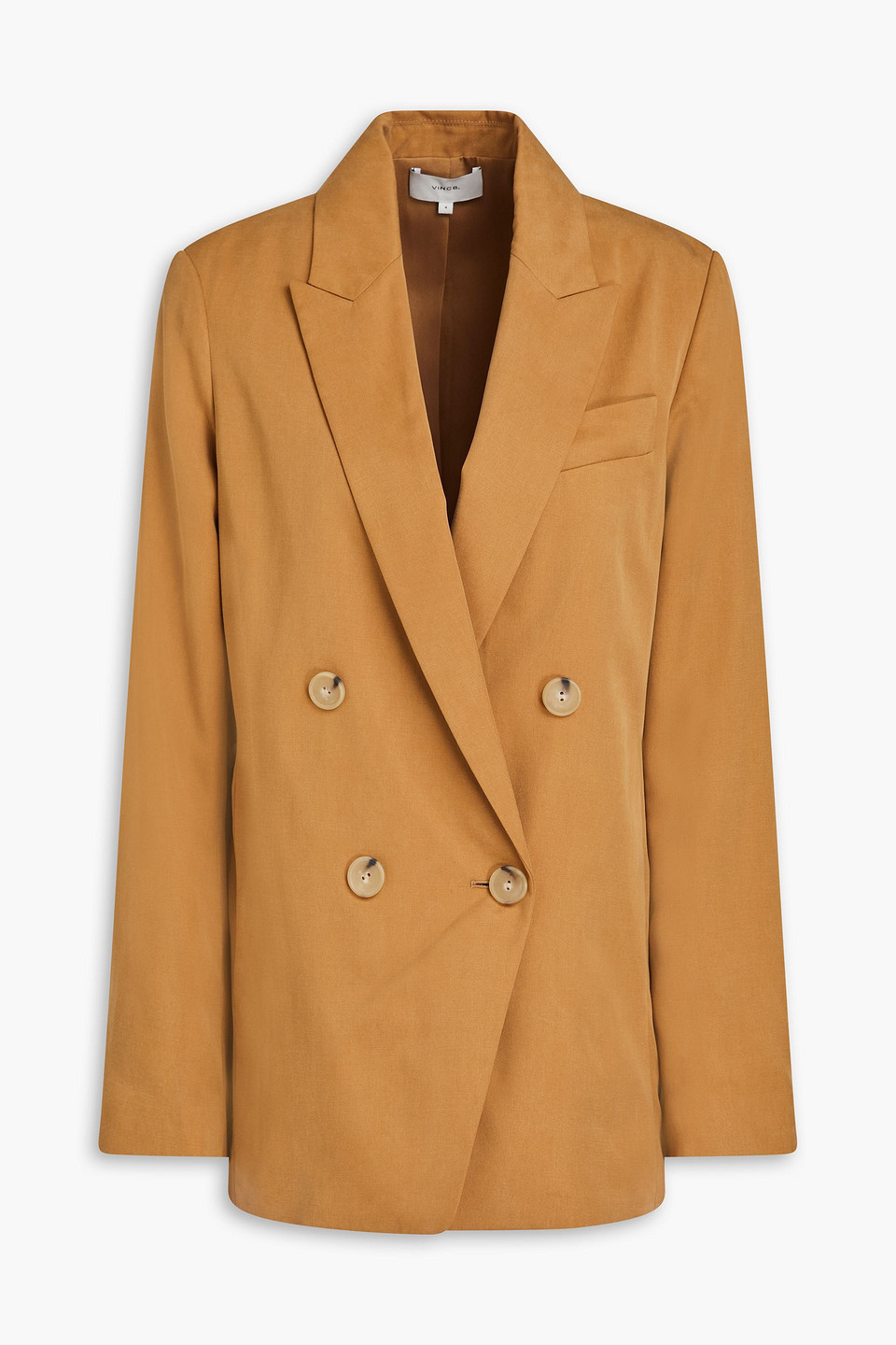 Vince Lyocell-blend Twill Blazer In Camel