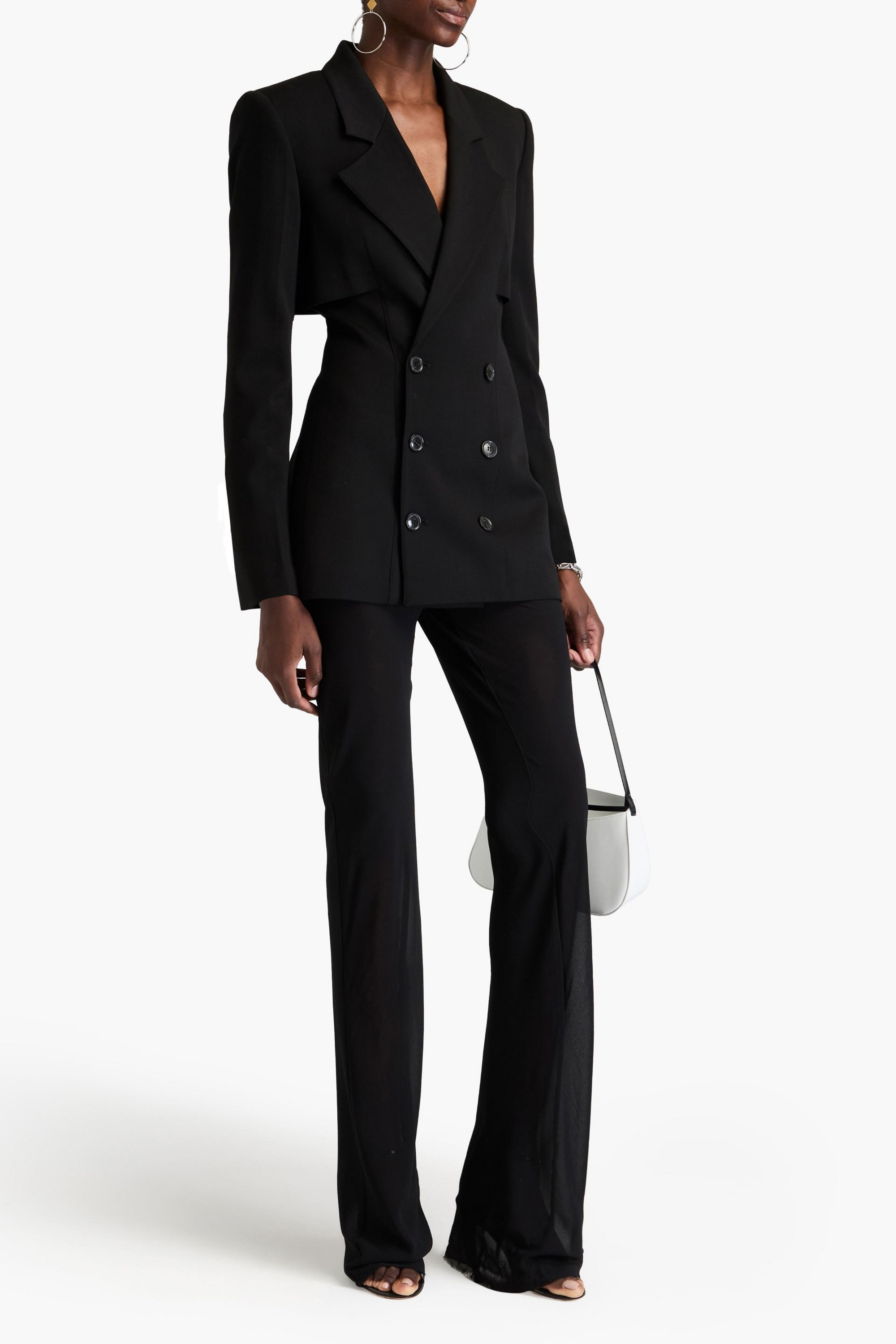 FRAME Double-breasted wool-blend blazer