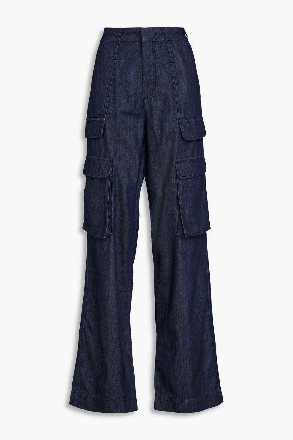 Frame High-rise Straight-leg Jeans In Dark Denim