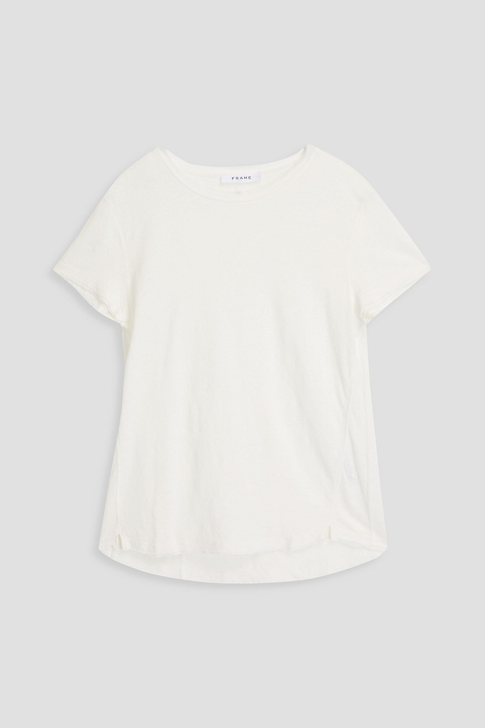 Frame Linen-jersey T-shirt In White