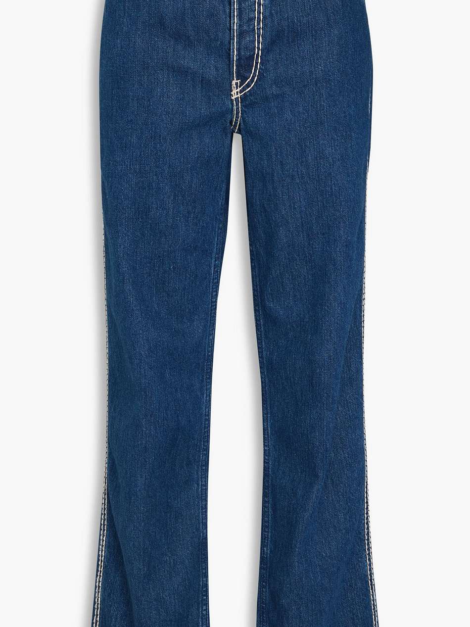 high-rise straight-leg jeans