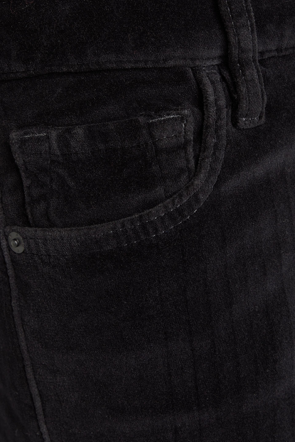 Frame Womens Destroyer Le Slim Palazzo Wide-leg Cotton-blend Jeans In Black