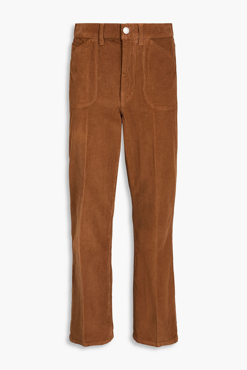 Re/done Cotton-corduroy Flared Trousers In Brown
