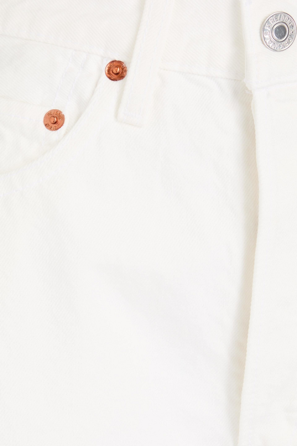 Re/done 50s Denim Shorts In White