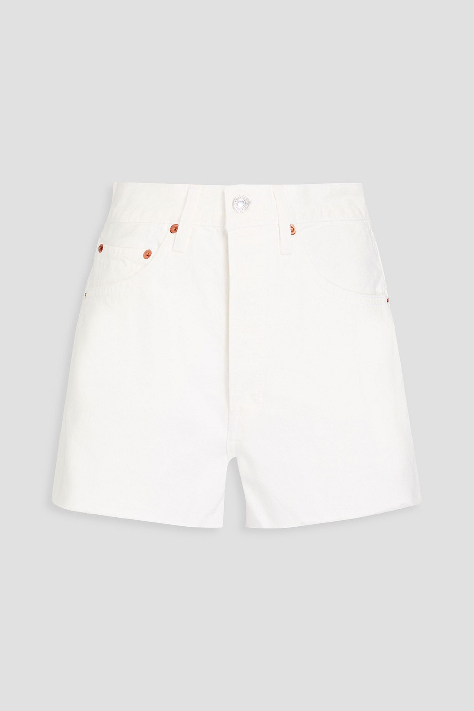 Re/done 50s Denim Shorts In White