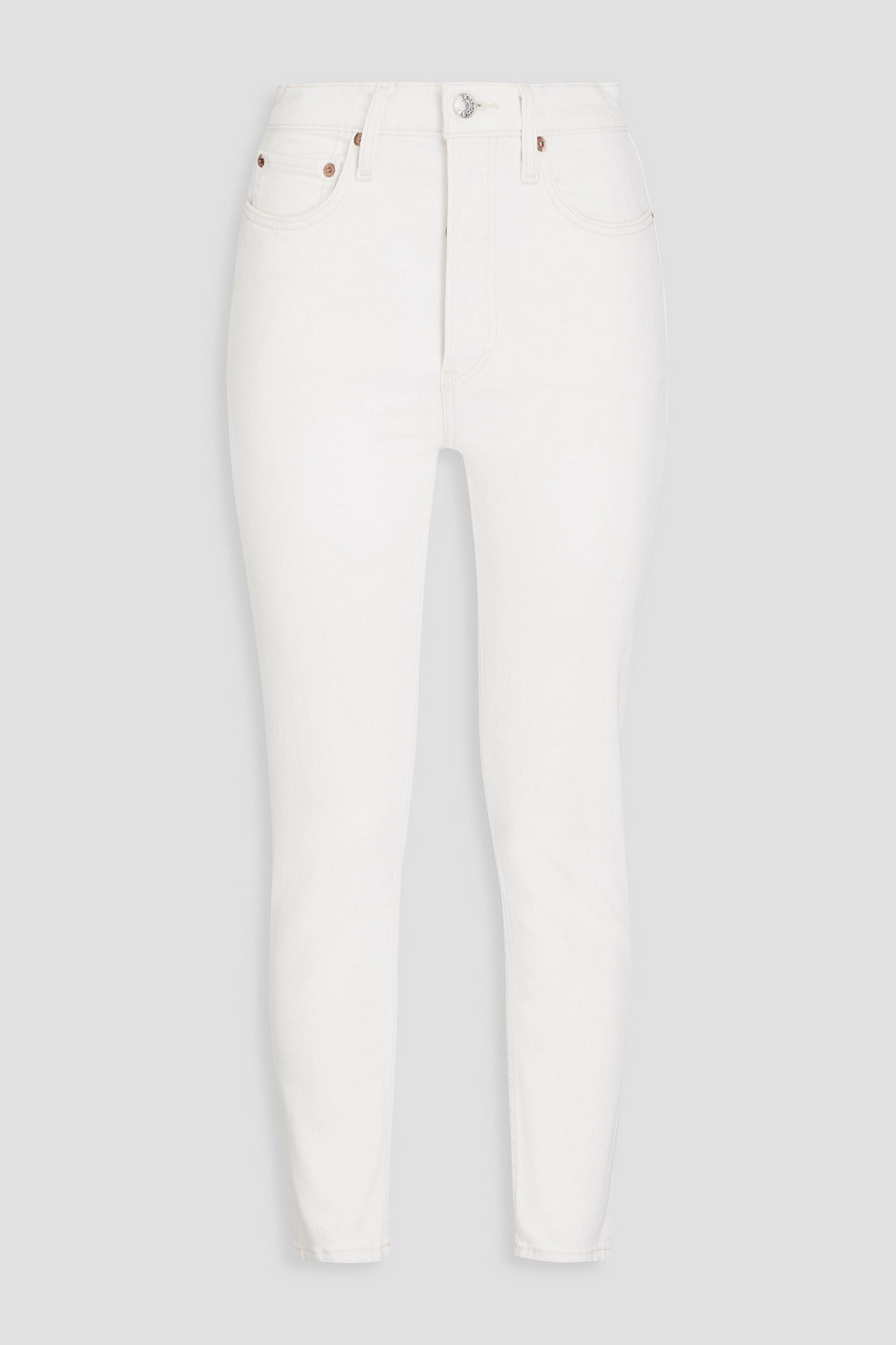 RE/DONE - High-rise skinny jeans - White - 25