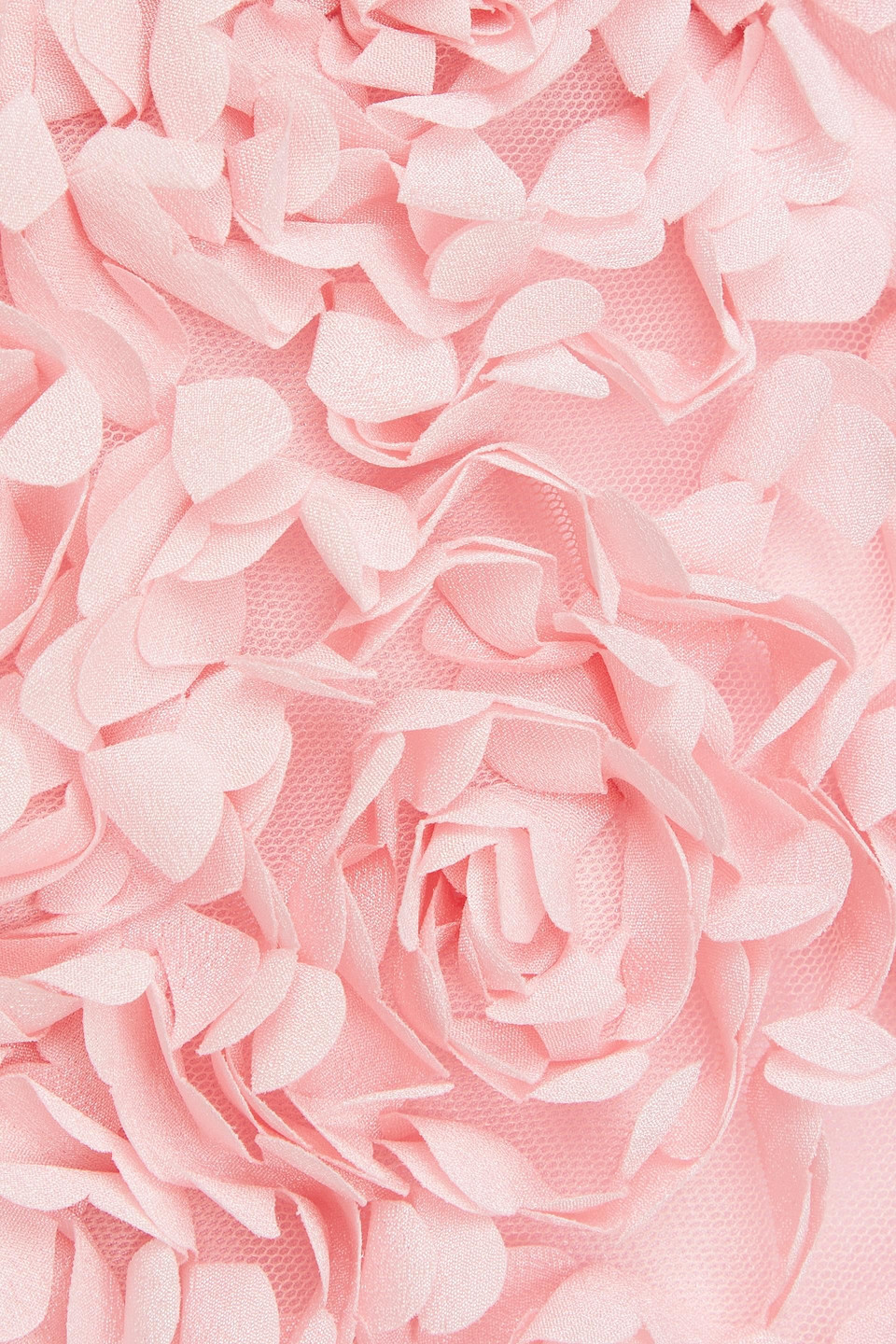Marchesa Notte Textured Strapless Midi Dress In Baby Pink