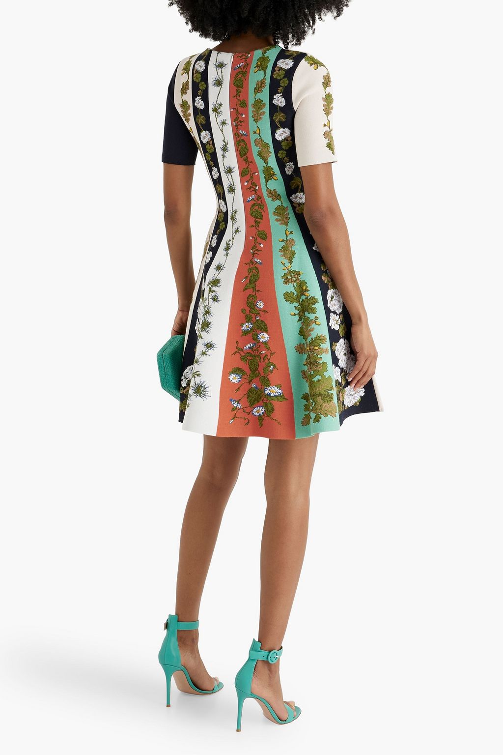 OSCAR DE LA RENTA Jacquard-knit mini dress