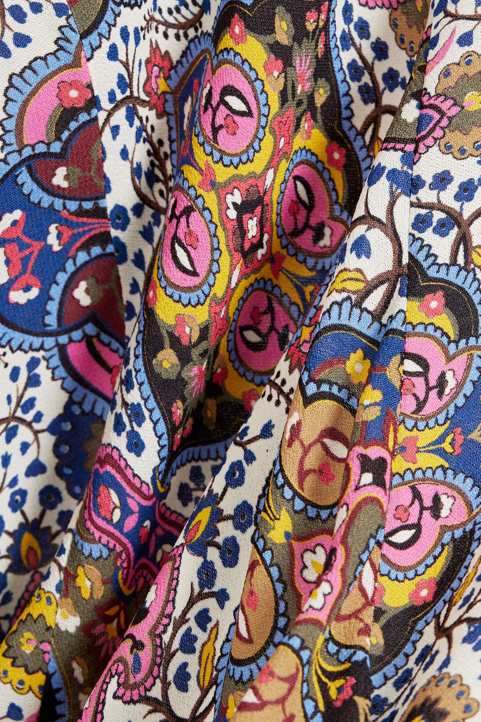 Veronica Beard Mac Paisley-print Crepe Midi Skirt In Indigo